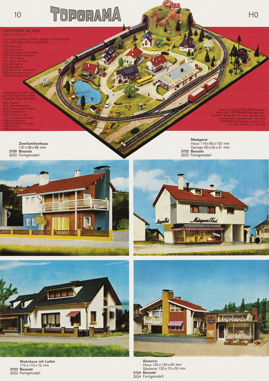 Vollmer Katalog Modelleisenbahn-Zubehör 1972-1973