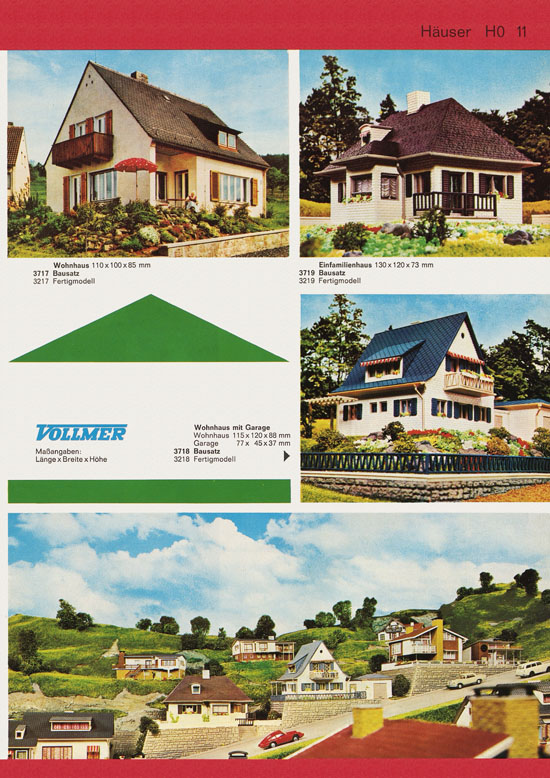 Vollmer Katalog Modelleisenbahn-Zubehör 1972-1973