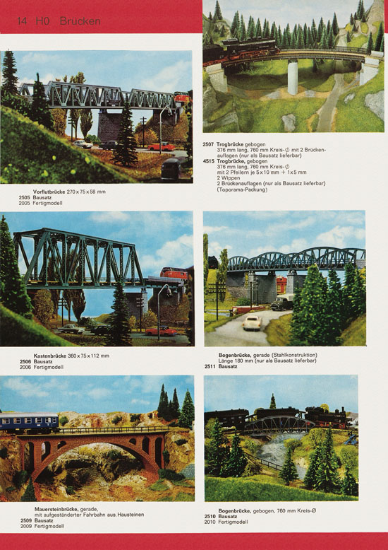 Vollmer Katalog Modelleisenbahn-Zubehör 1972-1973