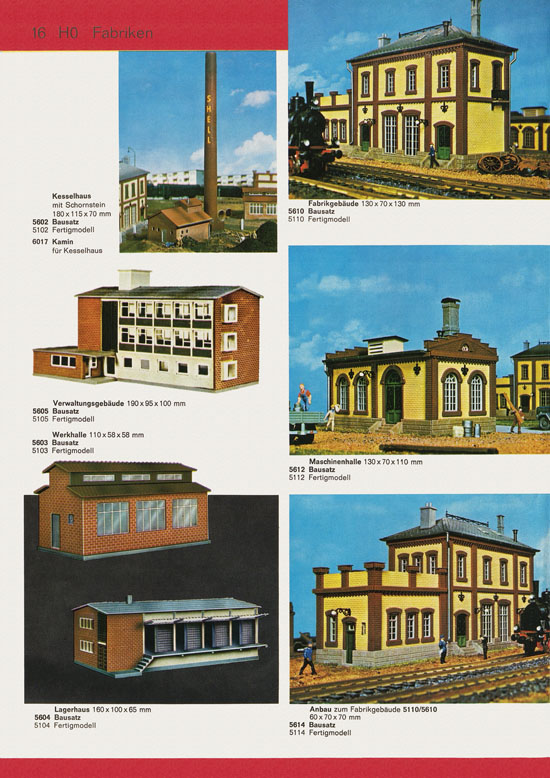 Vollmer Katalog Modelleisenbahn-Zubehör 1972-1973