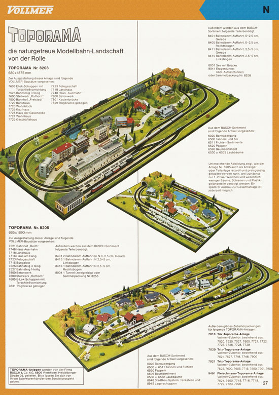 Vollmer Katalog 1974