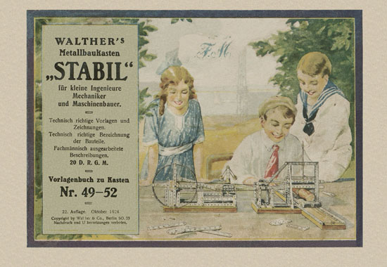 Walther Metall-Baukasten Stabil Katalog 1924