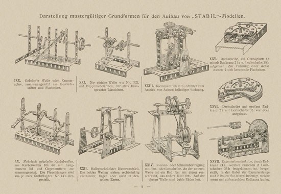 Walther Metall-Baukasten Stabil Katalog 1924