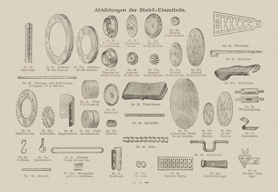 Walther Metall-Baukasten Stabil Katalog 1924