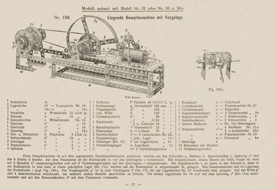 Walther Metall-Baukasten Stabil Katalog 1924