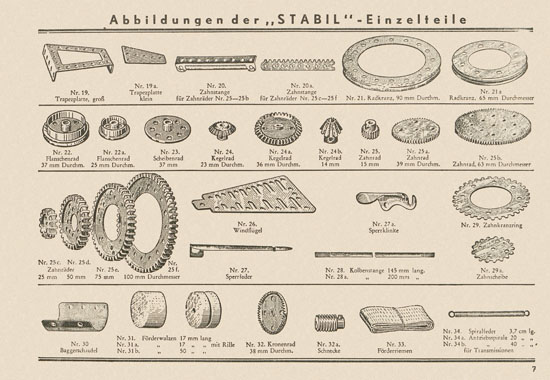 Walther Metall-Baukasten Stabil Katalog 1951