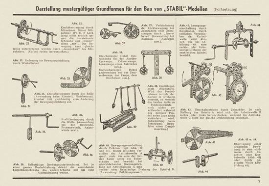 Walther Metall-Baukasten Stabil Katalog 1953