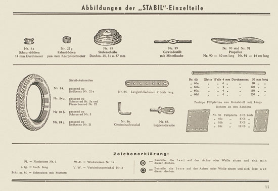 Walther Metall-Baukasten Stabil Katalog 1953