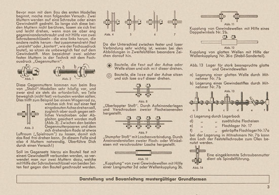 Walther Metall-Baukasten Stabil Katalog 1956