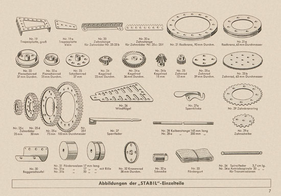 Walther Metall-Baukasten Stabil Katalog 1956