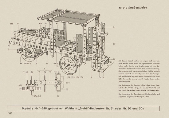 Walther Metall-Baukasten Stabil Katalog 1956