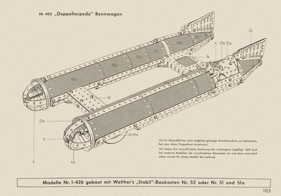 Walther Metall-Baukasten Stabil Katalog 1956