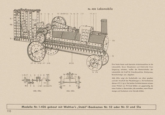 Walther Metall-Baukasten Stabil Katalog 1956