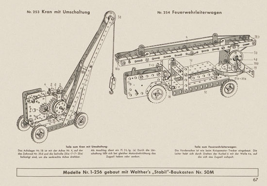 Walther Metall-Baukasten Stabil Katalog 1956