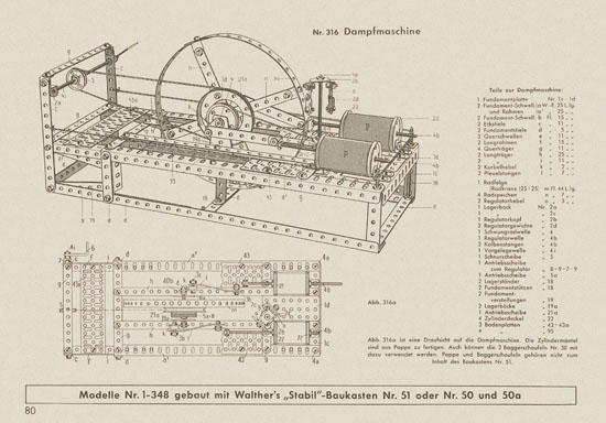 Walther Metall-Baukasten Stabil Katalog 1956