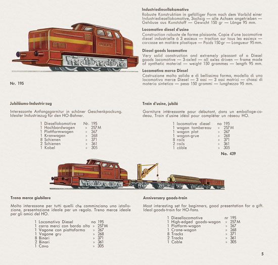 Wesa Schweizer Elektrische Modelleisenbahn Spur 13 mm Katalog 1960