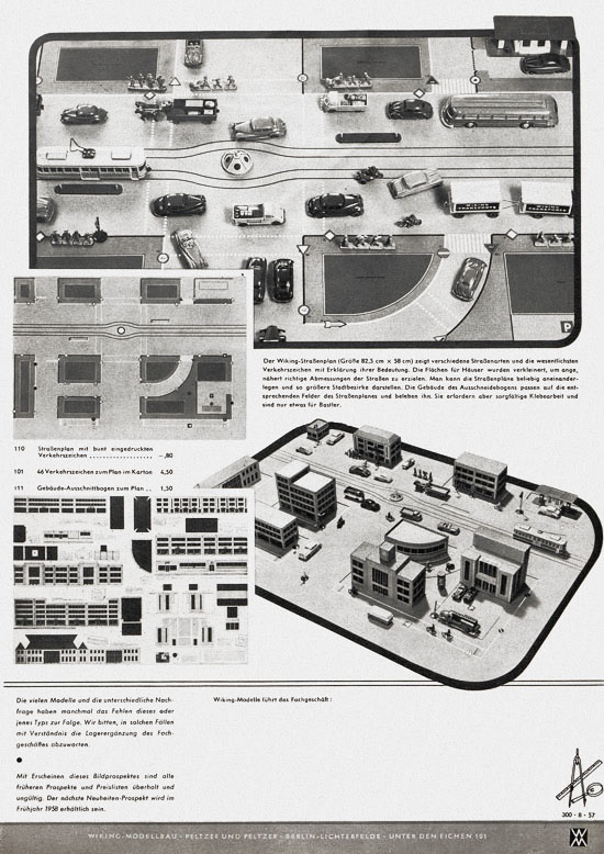 Wiking Katalog 1957, Wiking Modellbau Kataloge, Preisliste 1957, Bildpreisliste 1957, Verkehrsmodelle 1957