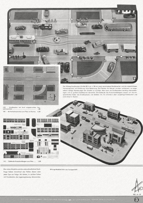 Wiking Katalog 1957, Wiking Modellbau Kataloge, Preisliste 1957, Bildpreisliste 1957, Verkehrsmodelle 1957