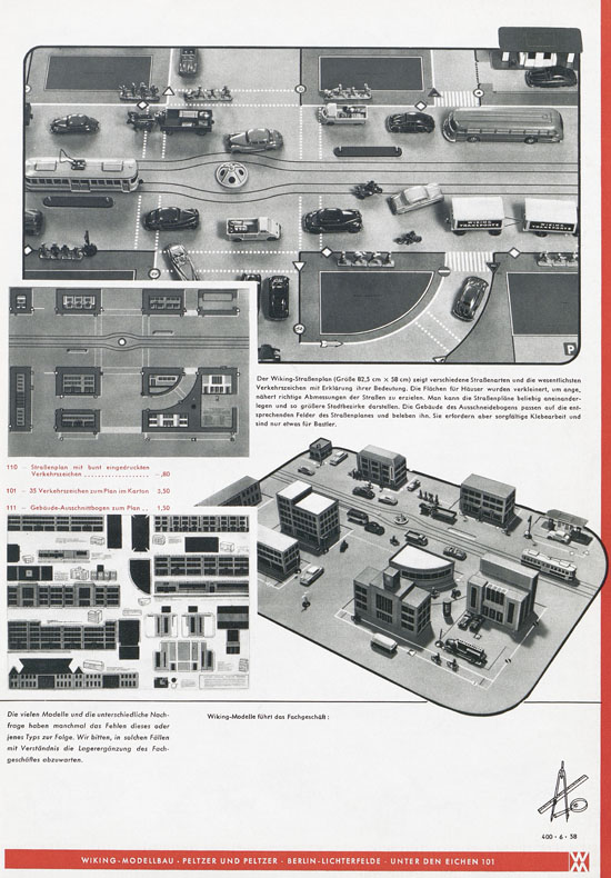 Wiking Katalog 1958, Wiking Modellbau Kataloge, Preisliste 1958, Bildpreisliste 1958, Verkehrsmodelle 1958