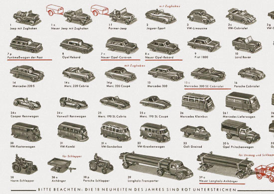 Wiking Verkehrsmodelle 1963, Wiking Modellbau Katalog 1963