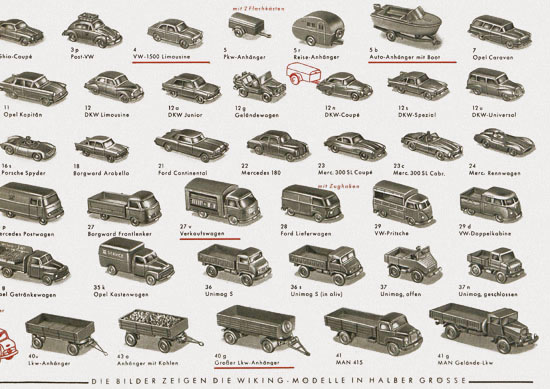 Wiking Verkehrsmodelle 1963, Wiking Modellbau Katalog 1963