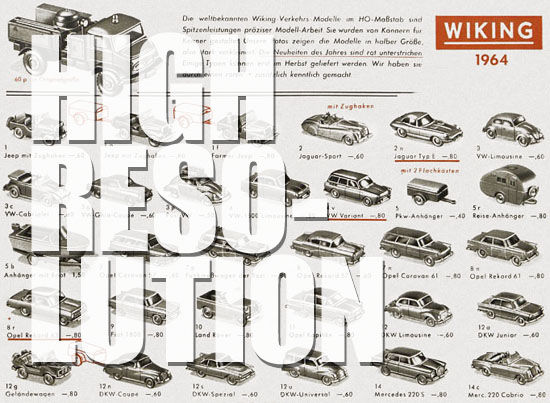 Wiking Verkehrsmodelle 1964, Wiking Modellbau Katalog 1964