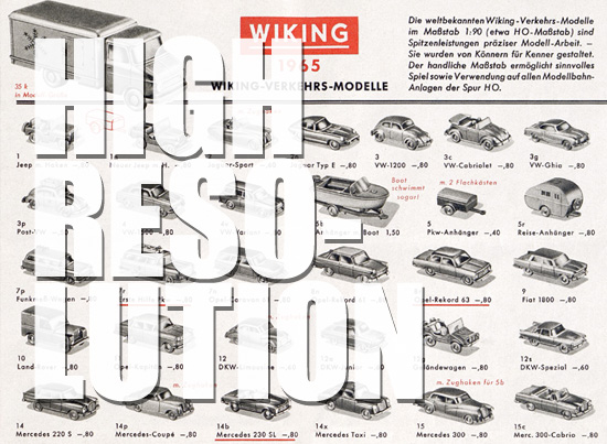 Wiking Katalog 1965, Wiking Modellbau Kataloge, Preisliste 1965, Bildpreisliste 1965, Verkehrsmodelle 1965