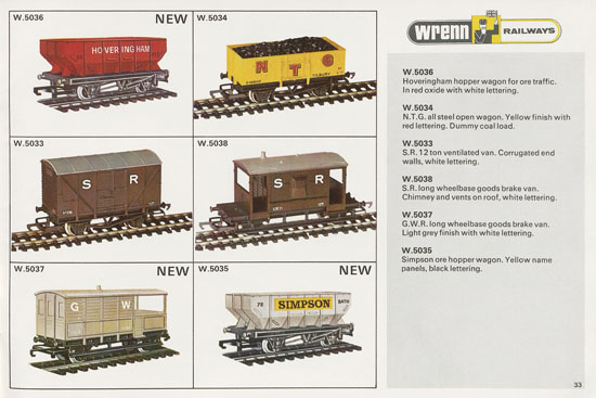 Wrenn Railways catalogue 1978