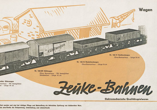 Zeuke-Bahnen Katalog 1957