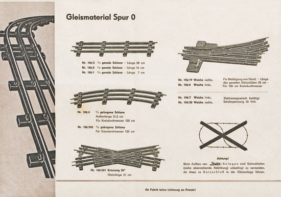 Zeuke-Bahnen Katalog 1957