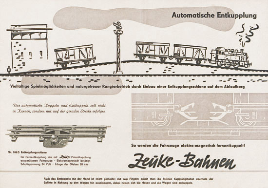 Zeuke-Bahnen Katalog 1957