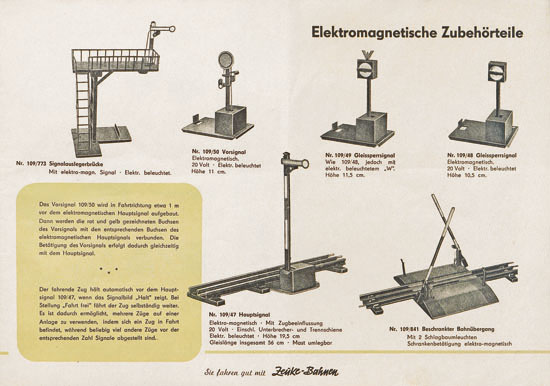 Zeuke-Bahnen Katalog 1957