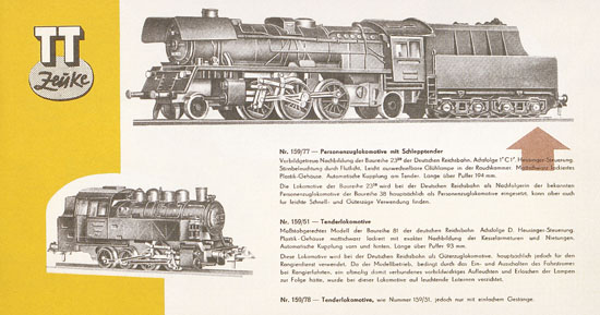 Zeuke-Bahnen Katalog 1959-1960