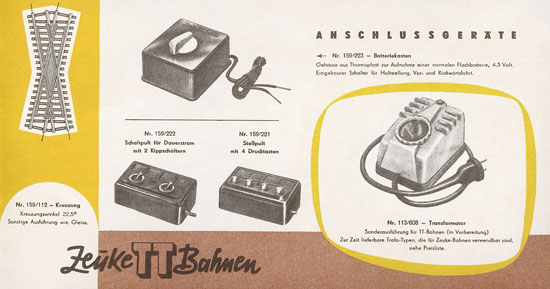 Zeuke-Bahnen Katalog 1959-1960