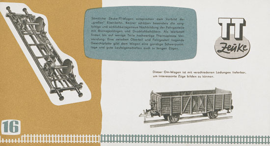 Zeuke-Bahnen Katalog 1961/1962