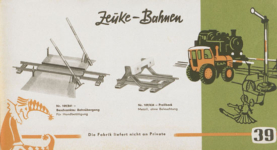 Zeuke-Bahnen Katalog 1961/1962