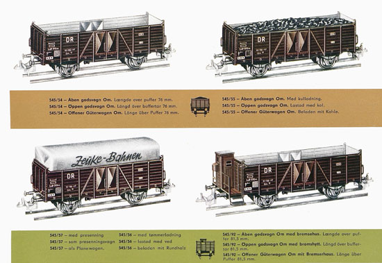 Zeuke TT-Bahnen Katalog 1967/1968