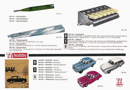 Zeuke TT-Bahnen Katalog 1967/1968