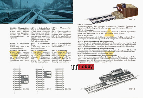 Zeuke TT-Bahnen Katalog 1967/1968