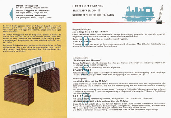 Zeuke TT-Bahnen Katalog 1967/1968