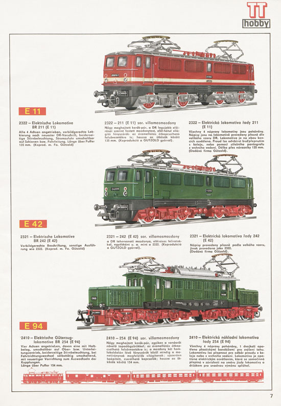 TT-Zeuke Katalog 1972/1973