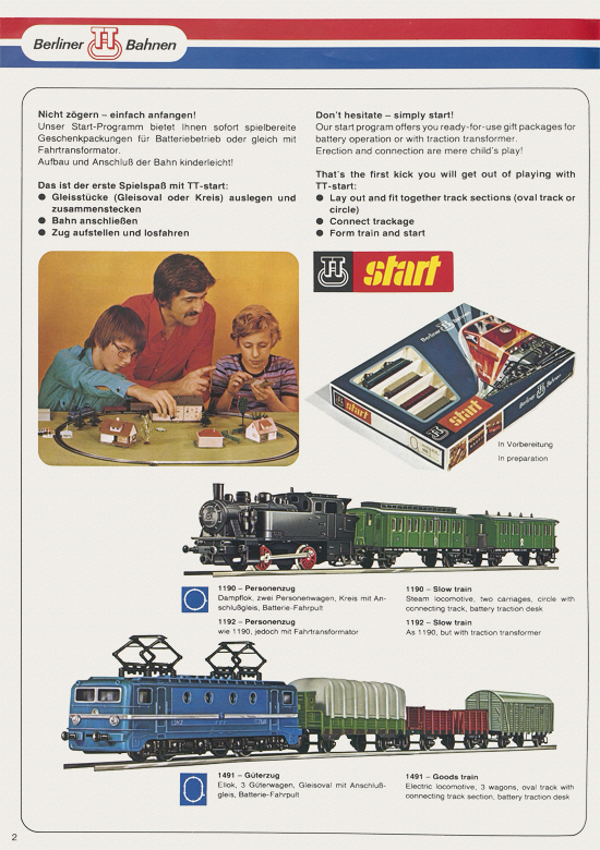 Berliner TT-Bahnen Katalog 1979