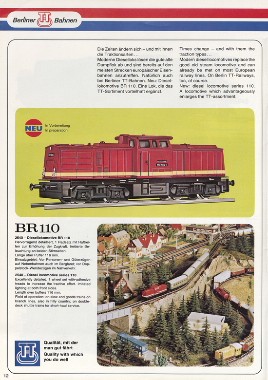 Berliner TT-Bahnen Katalog 1979