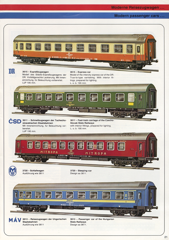 Berliner TT-Bahnen Katalog 1979