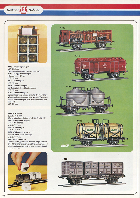 Berliner TT-Bahnen Katalog 1979