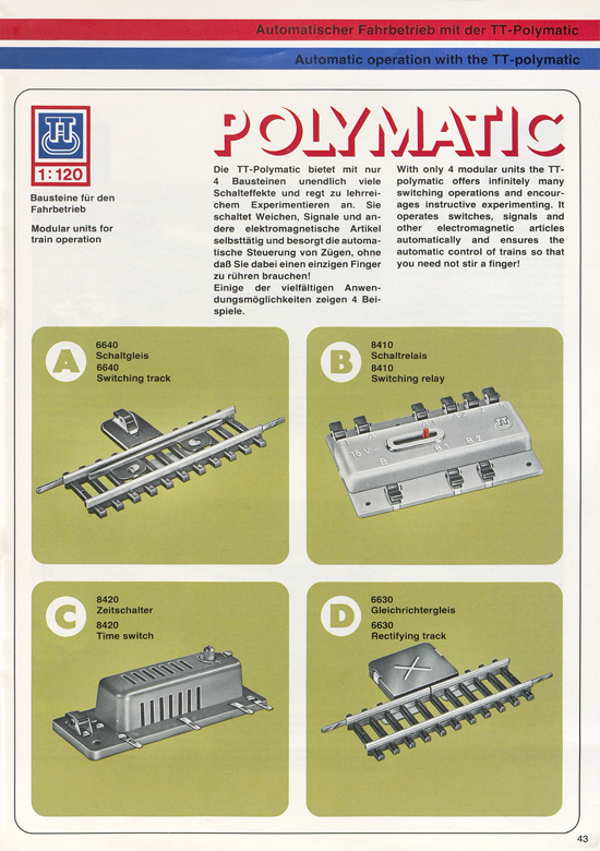 Berliner TT-Bahnen Katalog 1979