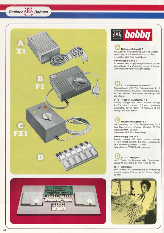 Berliner TT-Bahnen Katalog 1979