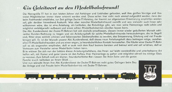 Zeuke Ins richtige Gleis mit der TT-Bahn 1963