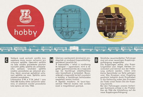 Zeuke TT-Bahnen Katalog 1967