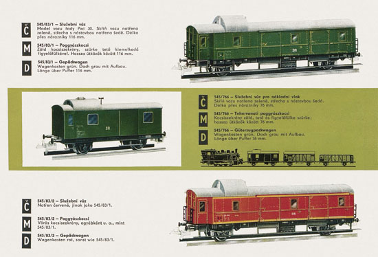 Zeuke TT-Bahnen Katalog 1967